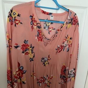 Pretty lace up neck tunic